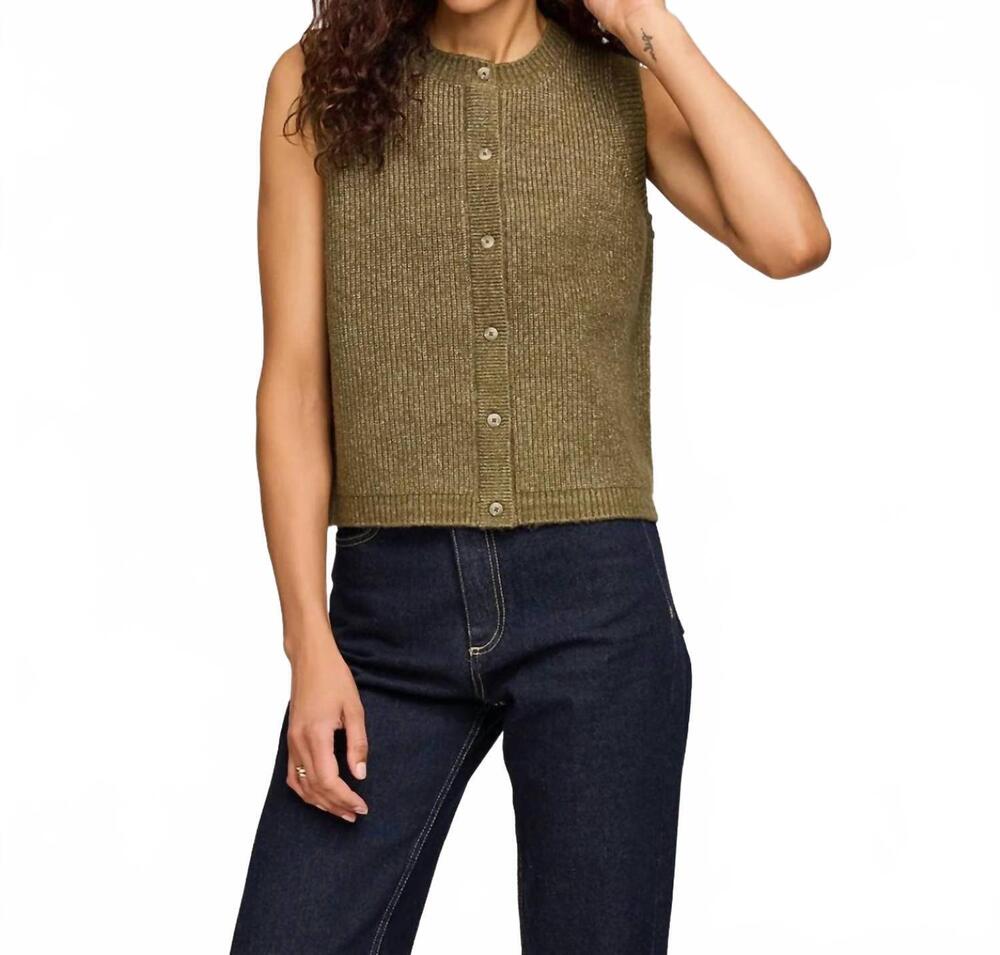 NEW GENTLE FAWN women's winnie vest in olive green